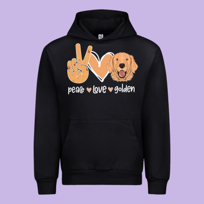 Peace Love Golden Urban Hoodie Designed By Bettercallsaul