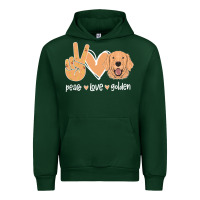 Forest Green Peace Love Golden Urban Hoodie - Bettercallsaul
