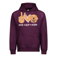 Mauve Wine Peace Love Golden Urban Hoodie - Bettercallsaul