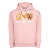 Pigment Salmon Peace Love Golden Urban Hoodie - Bettercallsaul