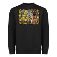 Black life is better with a shepperd Heavyweight Sweatshirt - RanaPortraitStore