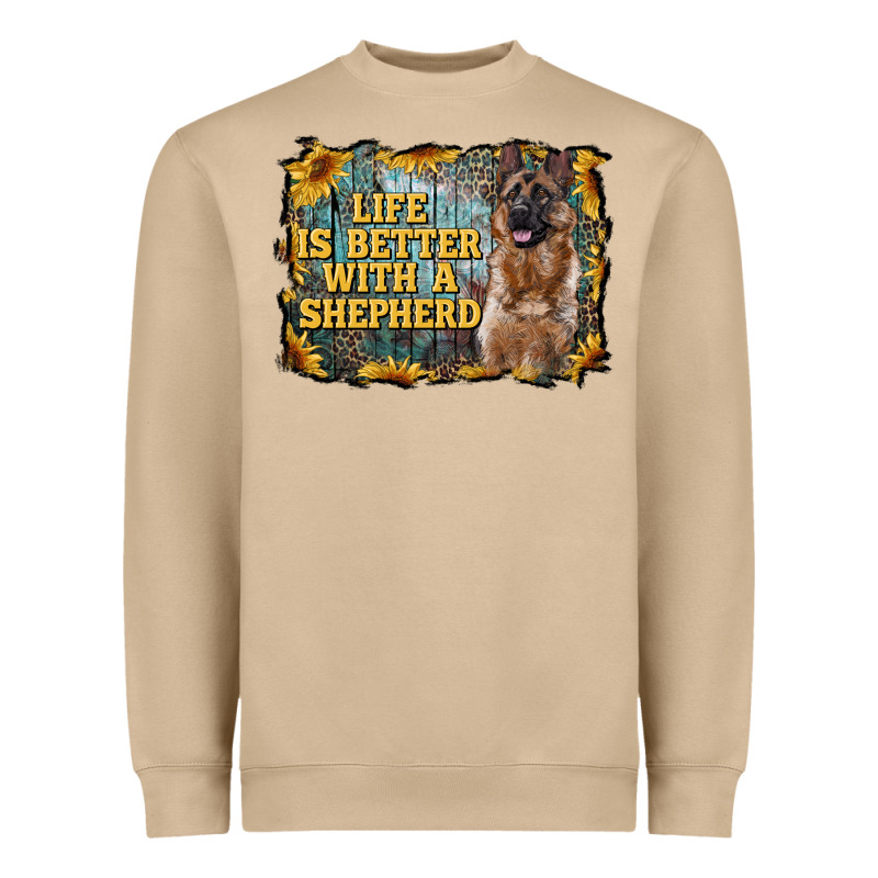Life Is Better With A Shepperd Heavyweight Sweatshirt by RanaPortraitStore | Teevron