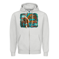 Dove Grey free spirit native american indian headdress Zipper Hoodie - Artiststas