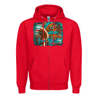 Red free spirit native american indian headdress Zipper Hoodie - Artiststas