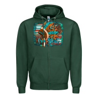 Sports Green free spirit native american indian headdress Zipper Hoodie - Artiststas