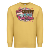 Antique Gold coffee is my valentine Premium Sweatshirt - MaliasSmallBusiness