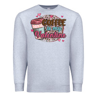 Heather Grey coffee is my valentine Premium Sweatshirt - MaliasSmallBusiness