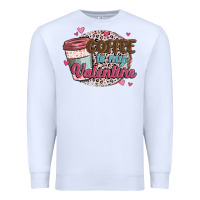 White coffee is my valentine Premium Sweatshirt - MaliasSmallBusiness