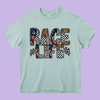 Race Life Heavy Core Tee Designed By Racoondesign