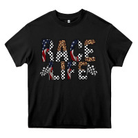 Black race life Heavy Core Tee - RacoonDesign