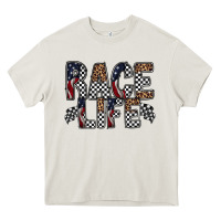 Cream race life Heavy Core Tee - RacoonDesign