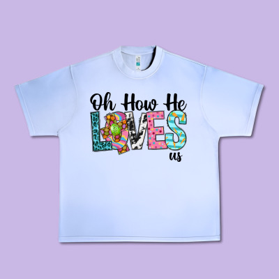 Oh How He Loves Us Urban Heavy Tee Designed By Neo Western