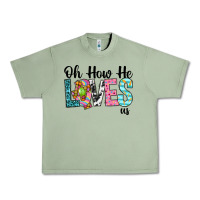 Oil Green Oh how he loves us Urban Heavy Tee - Neo Western