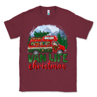 Burgundy van life christmas Classic Tee - BundleAndBundleShop