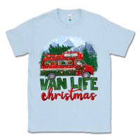 Dusty Blue van life christmas Classic Tee - BundleAndBundleShop