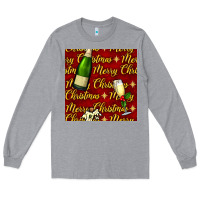 Heather Grey merry christmas champagne seamless pattern Long Sleeve Tee - BundleAndBundleShop