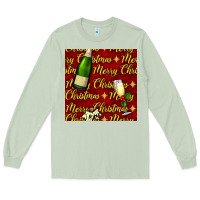 Matcha merry christmas champagne seamless pattern Long Sleeve Tee - BundleAndBundleShop