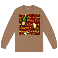 Toasted Coconut merry christmas champagne seamless pattern Long Sleeve Tee - BundleAndBundleShop