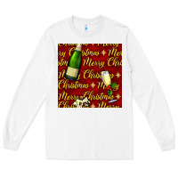 White merry christmas champagne seamless pattern Long Sleeve Tee - BundleAndBundleShop