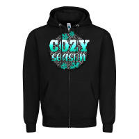 Black cozy season Zipper Hoodie - AdoDesignShop