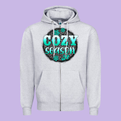 Cozy Season Zipper Hoodie Designed By Adodesignshop