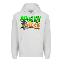 Dove Grey spooky vibes Premium Hoodie - BundleAndBundleShop