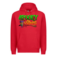 Red spooky vibes Premium Hoodie - BundleAndBundleShop