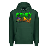 Sports Green spooky vibes Premium Hoodie - BundleAndBundleShop