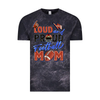 Cloud Black loud and proud football mom Vintage Tee - Zillion Design Studio