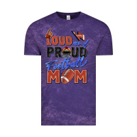 Cloud Purple loud and proud football mom Vintage Tee - Zillion Design Studio