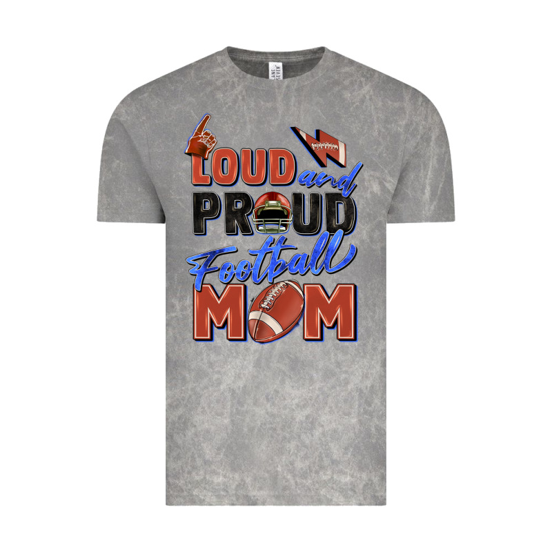 Loud And Proud Football Mom Vintage Tee by Zillion Design Studio | Teevron