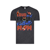 Vintage Black loud and proud football mom Vintage Tee - Zillion Design Studio