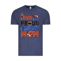 Vintage Denim loud and proud football mom Vintage Tee - Zillion Design Studio
