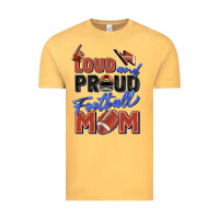 Vintage Mustard loud and proud football mom Vintage Tee - Zillion Design Studio