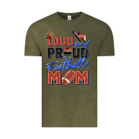 Vintage Olive loud and proud football mom Vintage Tee - Zillion Design Studio