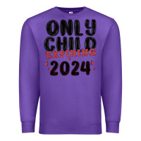 Purple only child expiring 2024 Premium Sweatshirt - MaliasSmallBusiness