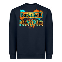 Navy basketball nana with leopard Heavyweight Sweatshirt - Zillion Design Studio