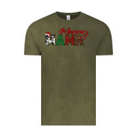 Vintage Olive merry mama Vintage Tee - BarkalooDesign
