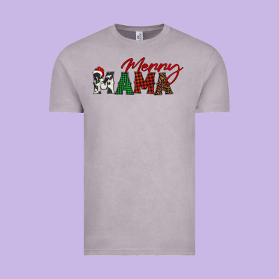 Merry Mama Vintage Tee Designed By Barkaloodesign