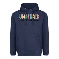 Navy unafraid Heavyweight Hoodie - MaliasSmallBusiness