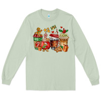 Matcha christmas cookie coffee cups Long Sleeve Tee - AdoDesignShop
