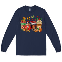 Navy christmas cookie coffee cups Long Sleeve Tee - AdoDesignShop
