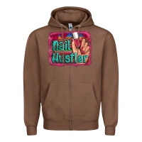 Chestnut nail hustler serape leopard background Zipper Hoodie - Artiststas