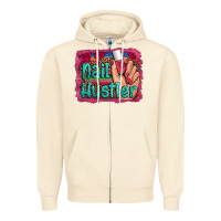 Sandshell nail hustler serape leopard background Zipper Hoodie - Artiststas