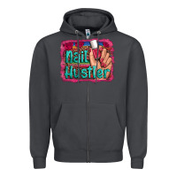 Smoke nail hustler serape leopard background Zipper Hoodie - Artiststas
