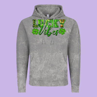 Lucky Vibes Vintage Hoodie Designed By Ranaportraitstore