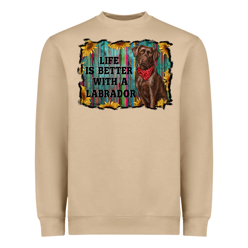 Life Is Better With A Labrador Heavyweight Sweatshirt by RanaPortraitStore | Teevron