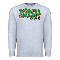 Heather Grey ırısh vibes Premium Sweatshirt - MaliasSmallBusiness