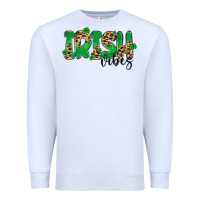 White ırısh vibes Premium Sweatshirt - MaliasSmallBusiness