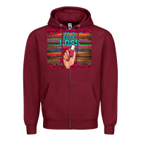 Burgundy nail boss Zipper Hoodie - Artiststas
